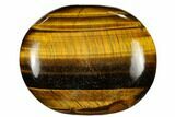 Polished Tiger's Eye Palm Stone - South Africa #115550-1